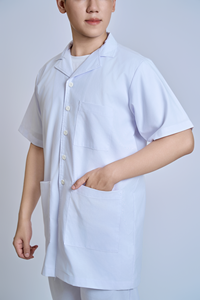 Bata Sanitaria Corta Unisex FMF, 65% Poliéster/35% Algodón, Tejido, Uso Hospitalario, Modelo 61003/62003, En Stock - Product Image 6