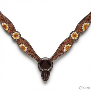 Ensemble de bridon et de têtière pour cheval en cuir véritable, personnalisable, de qualité supérieure, durable, pour l'équitation occidentale - Product Image 6