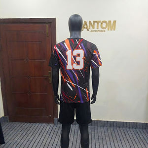 Wholesale OEM Service Unisex Soccer Uniform Short Sleeve 100% Polyester Breathable Quick Dry Low Price for Men - Product Image 2