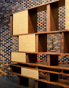 Étagère en bois massif de style Mid-Century, vitrine ouverte, séparateur de salon et chambre, unité de rangement en bois – Vente en gros - Product Image 5