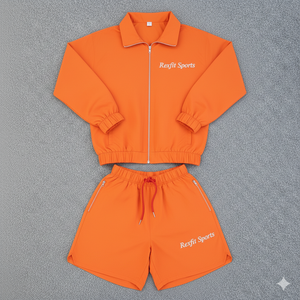 Ensemble de survêtement Rexfit Sports avec logo personnalisé, veste coupe-vent en nylon réfléchissante et pantalon de survêtement, vente en gros - Product Image 6