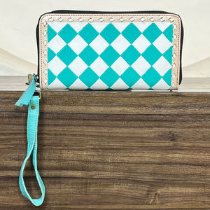 Portefeuille-bracelet en cuir de vachette véritable Premium 2026, motif à carreaux, grande capacité, plusieurs compartiments pour billets - Product Image 5