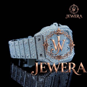 Montre unisexe de luxe la plus vendue avec diamants Moissanite pour hommes, ornée de pierres étincelantes, pour la mode de luxe, disponible à prix d'exportation - Product Image 3