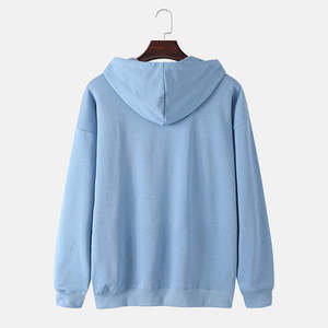 Sweat-shirt à capuche décontracté pour homme, hiver, couleur unie, 100% coton molletonné, impression personnalisée - Product Image 2