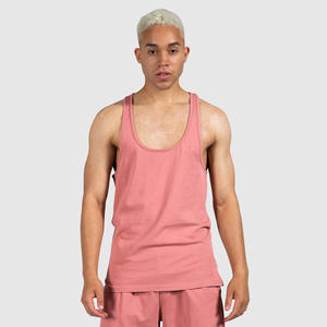 Débardeur Homme Sportif Respirant et Frais en Coton 100% de Haute Qualité, Personnalisable avec Badge Strass pour l'Été et la Salle de Sport - Product Image 1