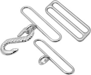 Masonic Apron <b>Snake</b> <b>Belt</b> Buckle – Freemason Regalia Apron Hook Buckle, Gold & Silver, 2 Sizes - Product Image 5