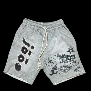 Shorts de jogging pour hommes en coton délavé à l'acide, en molleton bouclette à ourlet brut, style streetwear vintage, respirant et antibactérien, très demandés - Product Image 5