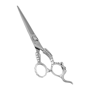 Tijeras de Barbero Stahlmann Pro para Diestros, Punta Recta, Mango Mediano, Acero Inoxidable 4Cr13, Suministros de Peluquería de Alta Calidad - Product Image 1