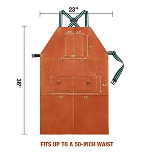 Delantal de Cuero Vacuno de Grano Completo para Barista, Bartender, Chef, Cafetería, Bistro, Catering, Uniforme, Barbería, Salón, Tatuajes, Carpintería, Ropa de Trabajo - Product Image 5