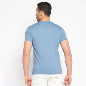 Camiseta de manga corta con cuello en V para hombre, precio razonable, corte regular, informal, estilo urbano, transpirable, camisetas de verano a la moda para hombre - Product Image 2