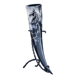 Corne à boire Viking authentique pour bière Corne polie de vache de boeuf de haute qualité pour boire Corne naturelle fabriquée logo personnalisé FWE - Product Image 1