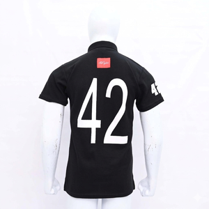 เสื้อโปโลผู้ชายสีดำลายกราฟิก ผ้าฝ้าย แขนสั้น สไตล์ลำลอง สตรีทแวร์ พิมพ์ลาย ดีไซน์ฤดูร้อน ระบายอากาศได้ดี แฟชั่นเสื้อยืดโปโล - Product Image 2