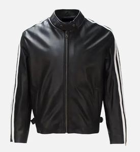 Chaqueta de Cuero para Hombre, Corte Ajustado, Cuello Alto, Resistente al Viento, Impermeable, con Capucha, Estilo Casual, Chaqueta Varsity, Precio al por Mayor - Product Image 1