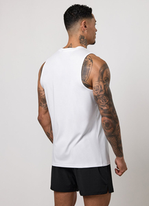 Custom Hot Sales New Arrivals Polyester/Cotton Breathable Knitted Customized Color Unisex Gym <b>Vest</b> Tank Top Men Plus Size - Product Image 6