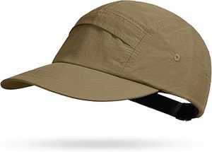Casquette de baseball ajustable kaki à 6 panneaux unisexe respirante imperméable couleur unie décontractée pour l'extérieur printemps été taille adulte - Product Image 5