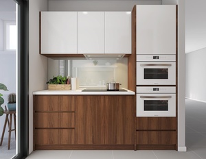 Vietnam Modern <b>Wall</b>-Mounted Kitchen <b>Cabinets</b> Durable Particle Board MDF Plywood Eco-Friendly <b>Metal</b> Handles Apartment Use 5 - Product Image 1