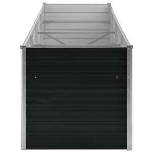 Bac à fleurs surélevé en acier galvanisé anthracite 126 x 31,5 x 30,3 pouces - Product Image 4