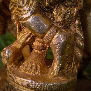 Figura de Krishna de Latón, Hecha a Mano, Estatua de Dios Hindú, Escultura Decorativa Art Deco para el Hogar o Templo, Decoración para Diwali - Product Image 3