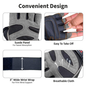 Guantes de Entrenamiento de Fuerza con Ajuste Seguro en la Muñeca para Ejercicio en el Gimnasio y Uso Profesional - Product Image 5