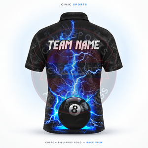 Camiseta de Billar Personalizada con Logotipo, Tela de Poliéster/Algodón, Impresión por Transferencia de Calor, de Alta Calidad, con Bolsillo, para Hombre - Product Image 4