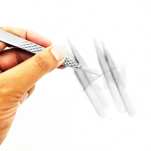 Pince à épiler professionnelle RMI haute précision pour extensions de cils, forme ondulée, personnalisable avec pointe fine - Product Image 4