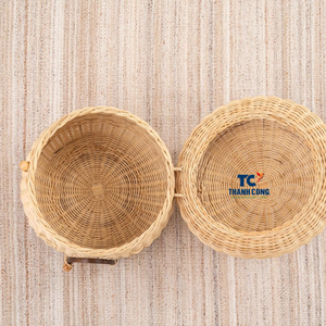 ตะกร้าหวายสามชั้นทำด้วยมือหรูหราคุณภาพสูงสำหรับขนมผลไม้และของตกแต่งโต๊ะ - Product Image 6