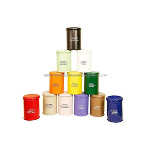 Juego más vendido de 12 tarros de especias de metal multitono con etiquetas impresas para almacenar pimienta negra cúrcuma comino cardamomo y más - Product Image 4