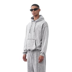 Chándales de Invierno para Hombre, Estilo Holgado, 100% Algodón, Lavado Ácido, Hombros Caídos, Personalizados, de Alta Calidad - Product Image 5