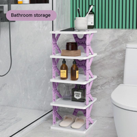 Range-chaussures pliable en plastique à monter soi-même, installation gratuite, organisateur de chaussures pliant à plusieurs niveaux pour la maison et la cuisine