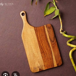 Planche à découper et à servir en bois d'acacia massif de qualité supérieure, gravée au laser, réversible, grande taille, pour boucher, café, restaurants - Product Image 4