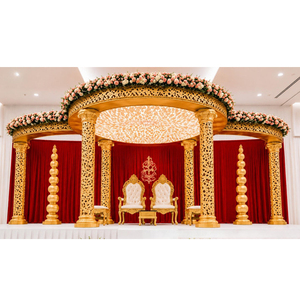 ศาลาแต่งงานทรงกลมแบบคลาสสิกสำหรับงานแต่งงานแบบทามิล ศาลาแต่งงานแบบดั้งเดิมของอินเดียใต้ ผลิตจากวัสดุไฟเบอร์ ผู้ผลิตและส่งออกทั่วโลก - Product Image 1