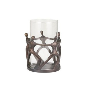 Metal Candle Holder Home Decoration Handmade Candle Holder Decor Miniature Home Decor <b>Silver</b> Color finished Art Gifts - Product Image 2