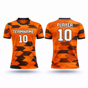 Maillot de football imprimé numérique de qualité supérieure, uniforme d'équipe de football personnalisé, short de performance anti-humidité 100% polyester unisexe 460g - Product Image 1