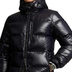 Veste d'hiver chaude et brillante noire pour homme, nouvelle collection, prix de gros, doudoune épaisse pour l'extérieur - Product Image 4