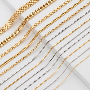 Collier chaîne en or véritable 18 carats Murao Japan Platinum, chaîne en or massif Au750 Pt850, bijoux en or - Product Image 1