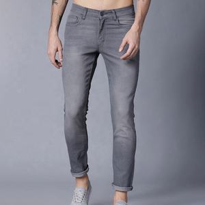 Jeans Ajustados para Hombre, Estilo Motero, Diseño Desgastado, Color Blanco Oscuro, Lavado, Disponibles para Dropshipping - Product Image 2