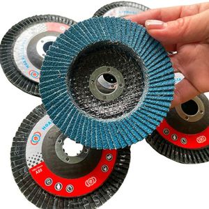 Disque à lamelles professionnel HGP de 100 mm de diamètre pour le meulage des soudures en acier inoxydable, 72 feuilles, roue abrasive de ponçage, grain 40-120, 15000 tr/min - Product Image 1