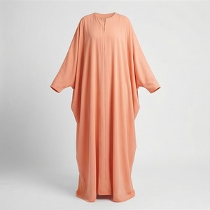 2025 OEM Kimono Outwear Abaya High Stretch Soft Thicker Polyester Fabric Muslim Women V Neck Long Sleeve Party Ramadan Wedding - Product Image 1