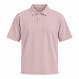 Men's Short Sleeve <b>Polo</b> <b>Shirt</b> Solid Color Button Collar Light <b>Pink</b> Regular Fit - Product Image 1