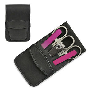 Ensemble professionnel classique de manucure et pédicure en acier inoxydable, kit de soin des ongles 4 en 1, coupe-ongles, ciseaux, étui de voyage individuel, haute qualité - Product Image 3