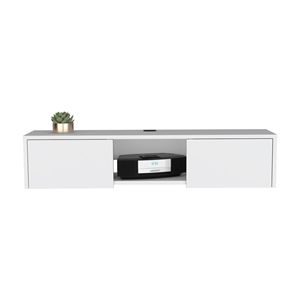 คอนโซลติดผนังพร้อมประตูสองบานขาตั้งทีวีแบบเลื่อนได้เงา - Product Image 6