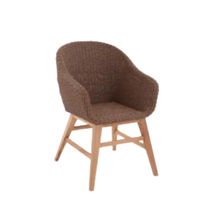 Chaises de jardin en rotin Prix de gros Meubles de patio Chaises en rotin avec pied en bois à vendre - Product Image 3