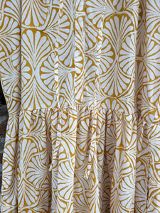 Vestido Maxi de Algodón Estampado a Mano con Diseño Floral, Hecho a Mano, para Verano, Otoño e Invierno, Patrón Sólido No Tejido - Product Image 5