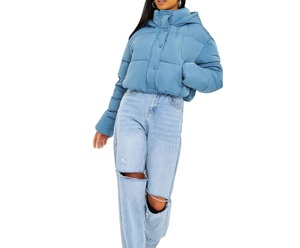 Latest Design <b>Women</b> Crop Puffer <b>Jacket</b> Wholesale Price New Arrival Unique Style <b>Women</b> Puffer <b>Jacket</b> Crop Comfortable Solid Color - Product Image 4