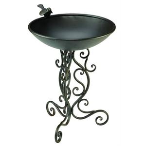 Baño para pájaros de metal con revestimiento azul de la más alta calidad, que aporta función y belleza a espacios exteriores. Recién llegado. - Product Image 5