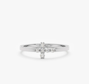 Vintage 14KT Gold Lab Grown Diamond <b>Ring</b> Filled Diamonds IGI Certified Antique Wedding Jewelry Gift for Women Classic Premium - Product Image 3
