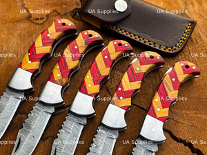 UA Supplies Industrial Grade Factory Direct Damascus Steel Folder Pocket Knife Hand Forged Back <b>Lock</b> Custom Logo 1 Year Warranty - Product Image 2