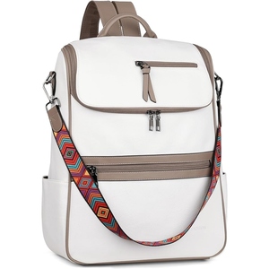 Ladies Premium Goat Leather Backpack Large Space Capacity Modern Minimal <b>Bagpack</b> Suitable For Work Travel & Daily Essentials - Product Image 6