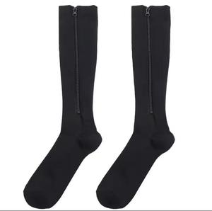 <b>Men's</b> Compression <b>Socks</b> Solid Color Knitted Spandex/Nylon Breathable Summer <b>Sports</b> Wear - Product Image 1