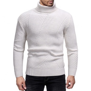 Mens Plus Size Knit Pullover Turtleneck <b>Sweater</b> High Neck Winter Fleece Sweatshirt - Product Image 5